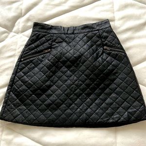 Faux leather mini skirt